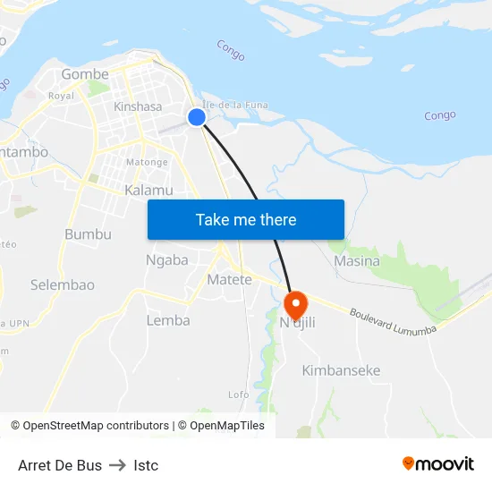 Arret De Bus to Istc map