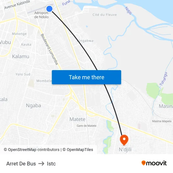 Arret De Bus to Istc map