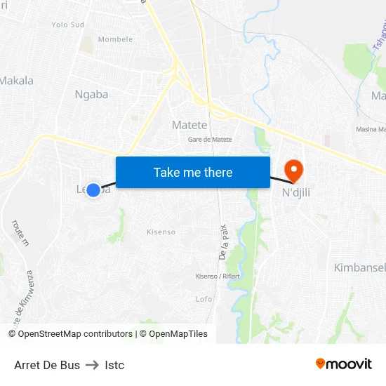 Arret De Bus to Istc map