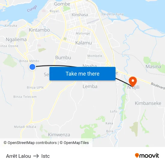 Arrêt Lalou to Istc map