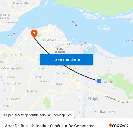 Arret De Bus to Institut Supérieur De Commerce map