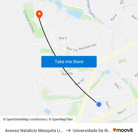 Acesso Natalicio Mesquita Lima Qd4, 18 to Universidade De Rio Verde map