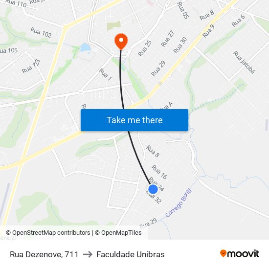 Rua Dezenove, 711 to Faculdade Unibras map