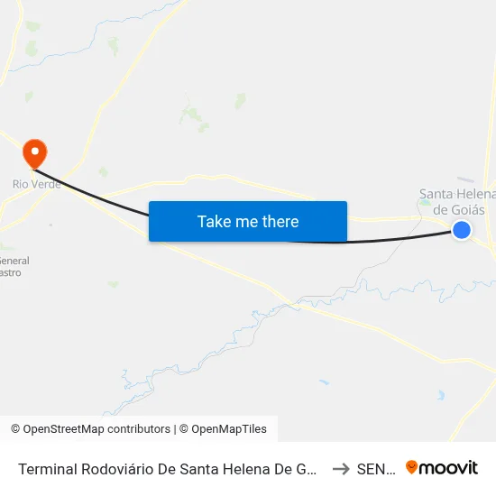 Terminal Rodoviário De Santa Helena De Goiás to SENAI map