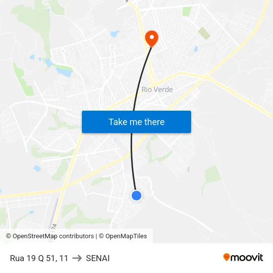 Rua 19 Q 51, 11 to SENAI map