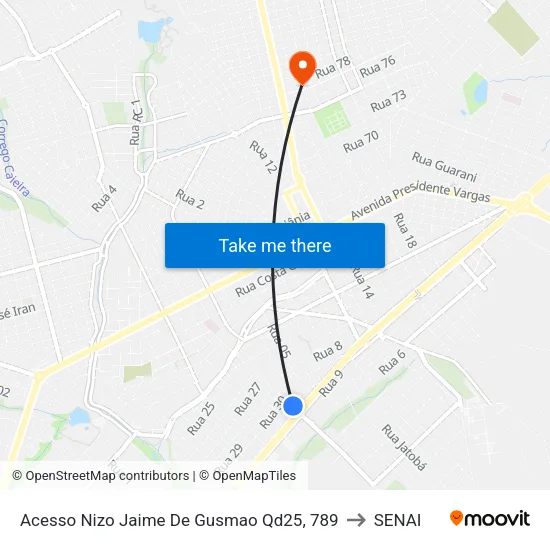 Acesso Nizo Jaime De Gusmao Qd25, 789 to SENAI map