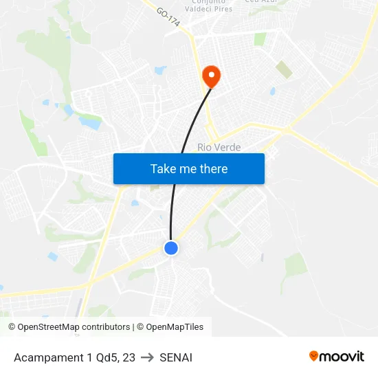 Acampament 1 Qd5, 23 to SENAI map