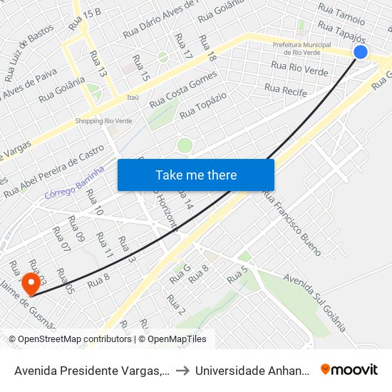 Avenida Presidente Vargas, 3567 to Universidade Anhanguera map