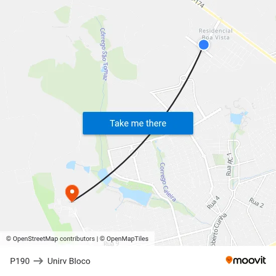 P190 to Unirv Bloco map