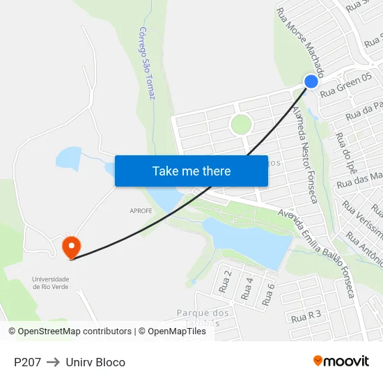P207 to Unirv Bloco map
