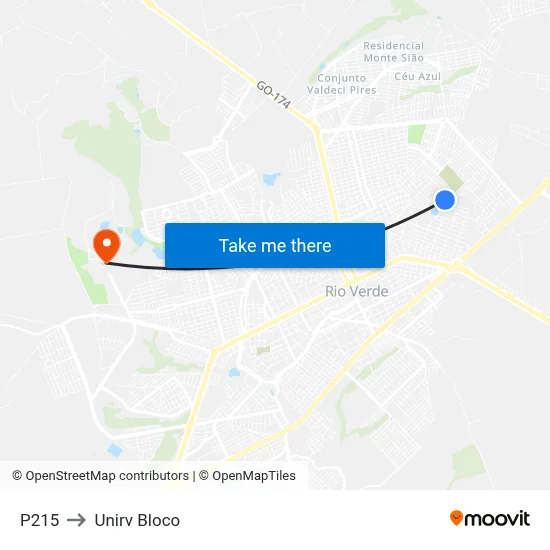 P215 to Unirv Bloco map