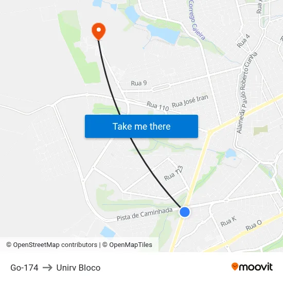 Go-174 to Unirv Bloco map