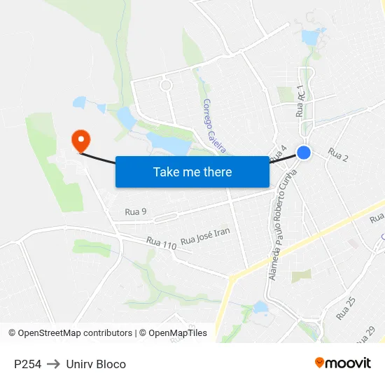 P254 to Unirv Bloco map