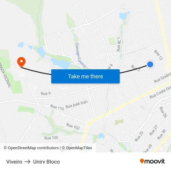 Viveiro to Unirv Bloco map