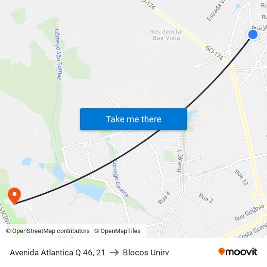 Avenida Atlantica Q 46, 21 to Blocos Unirv map