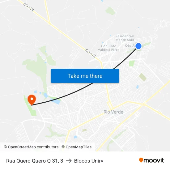 Rua Quero Quero Q 31, 3 to Blocos Unirv map