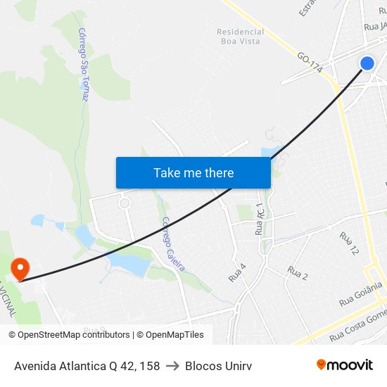 Avenida Atlantica Q 42, 158 to Blocos Unirv map