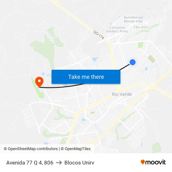 Avenida 77 Q 4, 806 to Blocos Unirv map