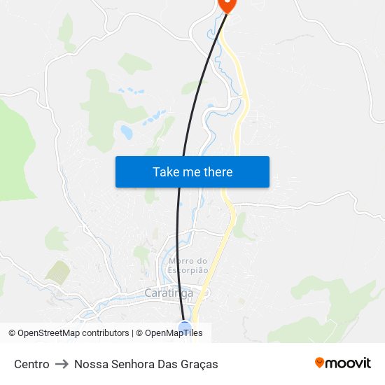 Centro to Nossa Senhora Das Graças map