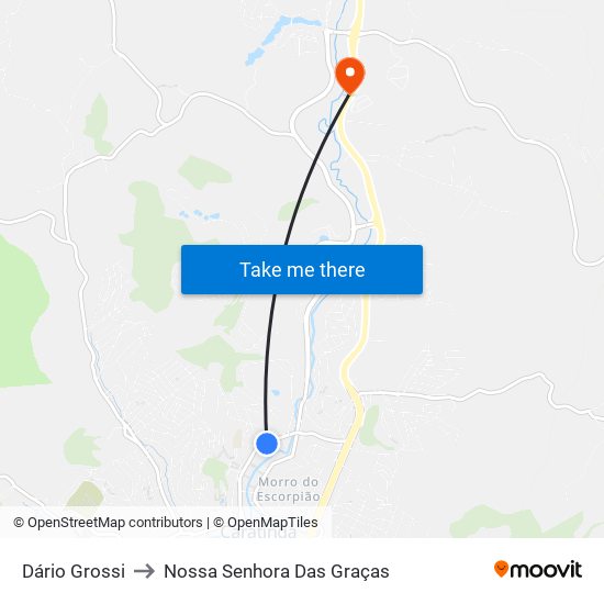 Dário Grossi to Nossa Senhora Das Graças map