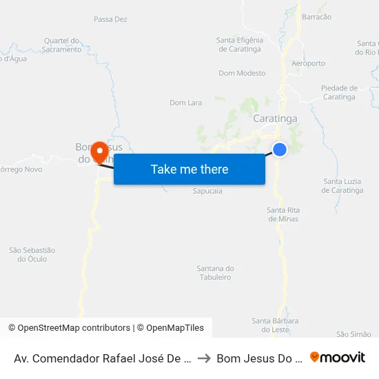 Av. Comendador Rafael José De Lima, 950 to Bom Jesus Do Galho map