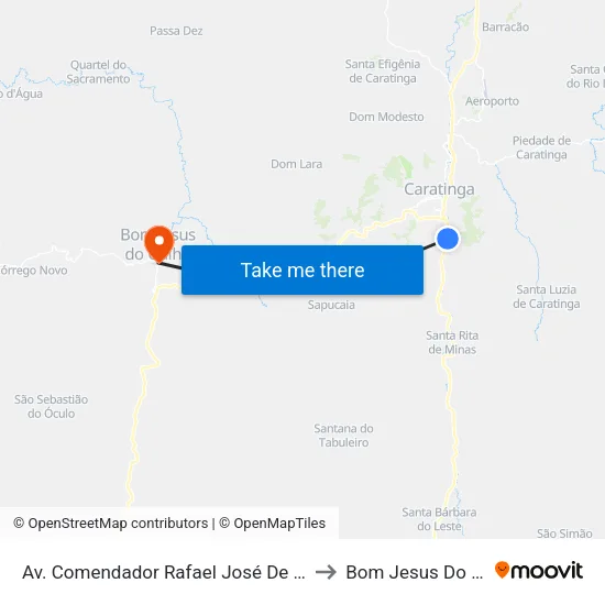 Av. Comendador Rafael José De Lima, 951 to Bom Jesus Do Galho map