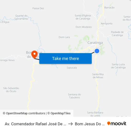 Av. Comendador Rafael José De Lima, 231 to Bom Jesus Do Galho map