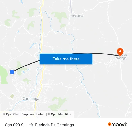 Cga-090 Sul to Piedade De Caratinga map