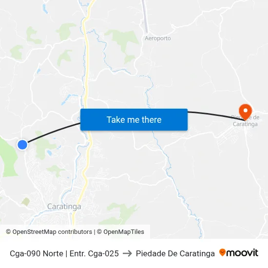 Cga-090 Norte | Entr. Cga-025 to Piedade De Caratinga map