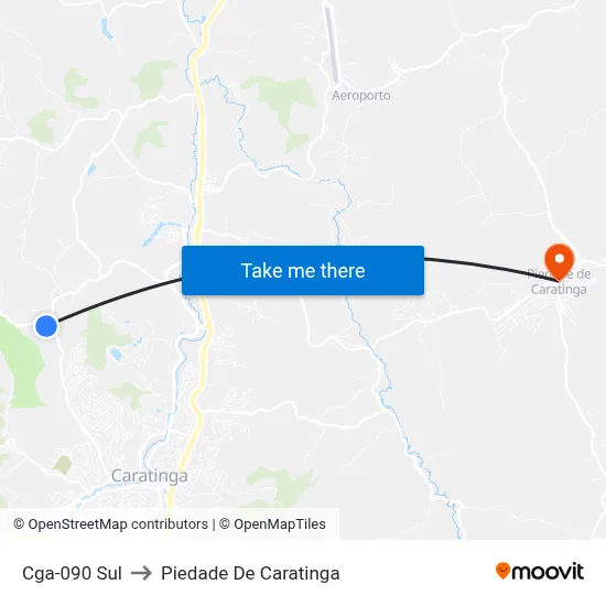 Cga-090 Sul to Piedade De Caratinga map