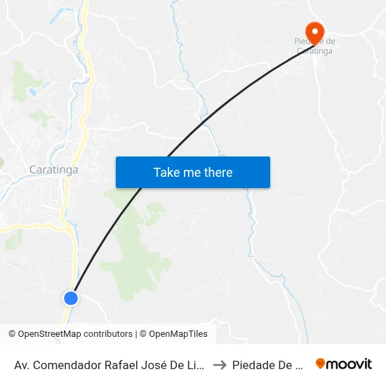 Av. Comendador Rafael José De Lima, 1401 | Balança to Piedade De Caratinga map