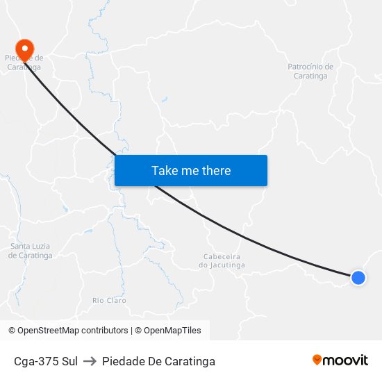 Cga-375 Sul to Piedade De Caratinga map