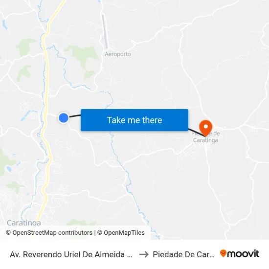 Av. Reverendo Uriel De Almeida Leitão, 701 to Piedade De Caratinga map