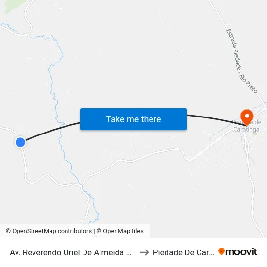 Av. Reverendo Uriel De Almeida Leitão, 2201 to Piedade De Caratinga map