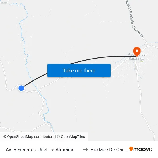 Av. Reverendo Uriel De Almeida Leitão, 3550 to Piedade De Caratinga map