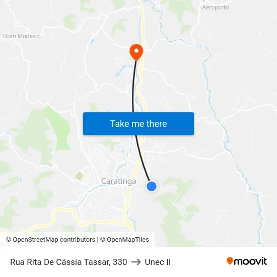 Rua Rita De Cássia Tassar, 330 to Unec II map