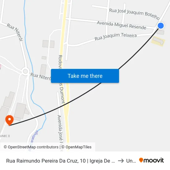Rua Raimundo Pereira Da Cruz, 10 | Igreja De Nossa Senhora Das Graças to Unec II map