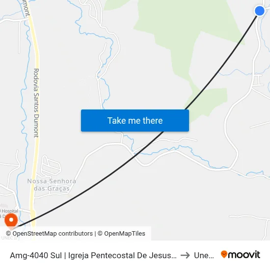 Amg-4040 Sul | Igreja Pentecostal De Jesus Cristo to Unec II map