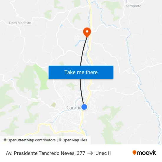 Av. Presidente Tancredo Neves, 377 to Unec II map