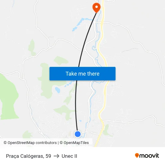Praça Calógeras, 59 to Unec II map