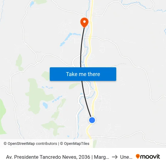 Av. Presidente Tancredo Neves, 2036 | Marginal Oeste to Unec II map