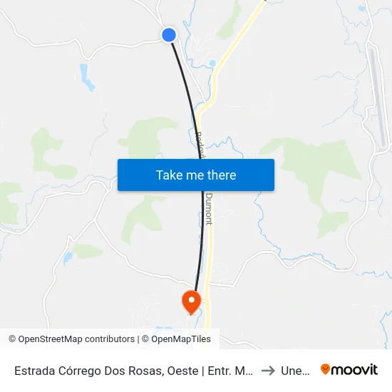 Estrada Córrego Dos Rosas, Oeste | Entr. Mg-425 to Unec II map