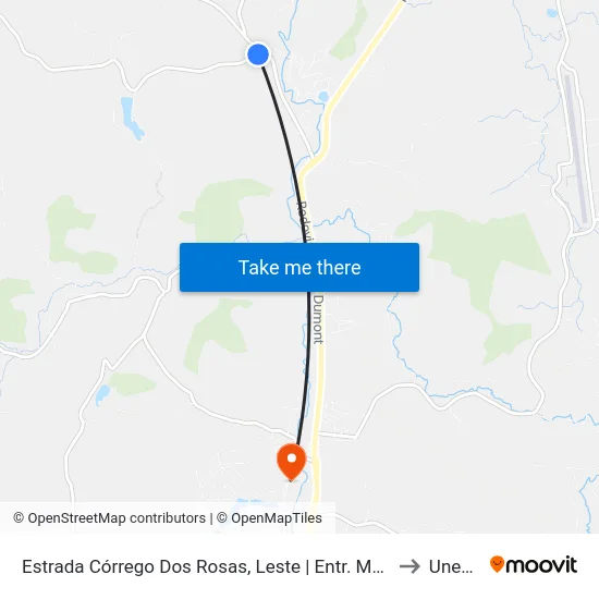 Estrada Córrego Dos Rosas, Leste | Entr. Mg-425 to Unec II map