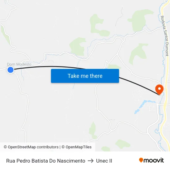 Rua Pedro Batista Do Nascimento to Unec II map