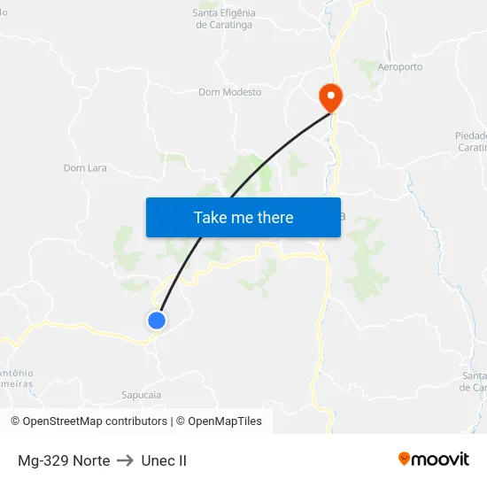 Mg-329 Norte to Unec II map