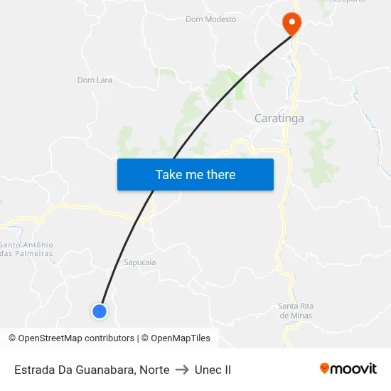 Estrada Da Guanabara, Norte to Unec II map