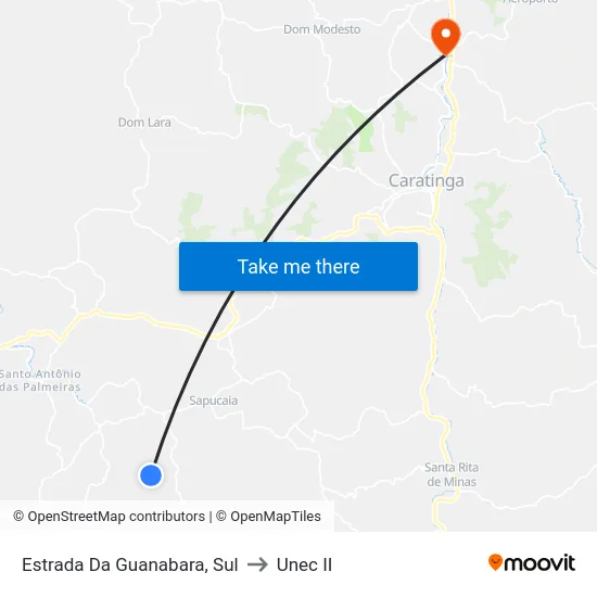 Estrada Da Guanabara, Sul to Unec II map