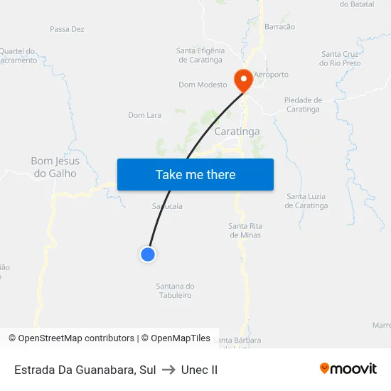 Estrada Da Guanabara, Sul to Unec II map