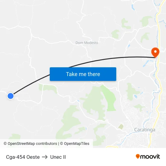 Cga-454 Oeste to Unec II map