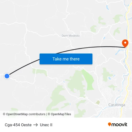 Cga-454 Oeste to Unec II map